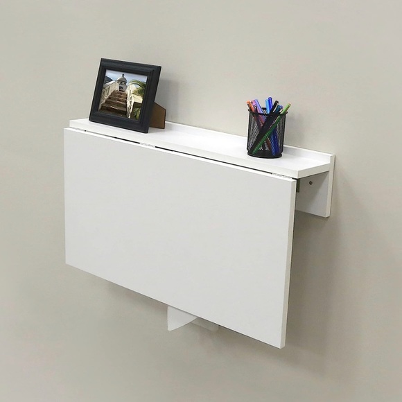 Folding Wall Desk, Arts & crafts, Kitchen 30” Wide Depth x 21.5” Height, white - Picture 2 of 9